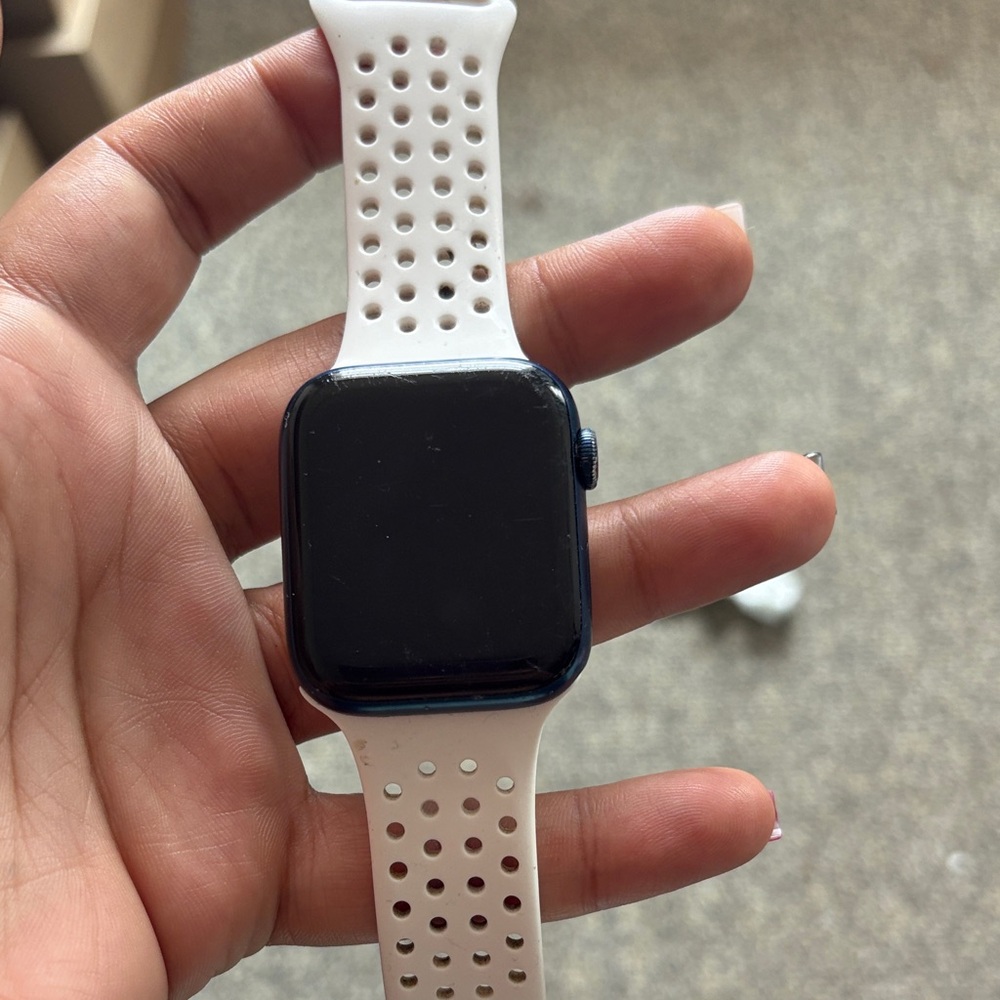 Apple Smartwatch with White Band